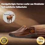 🐂 Men's calf leather casual shoes 👞 Hand-stitched, easy to put on and take off ✅ Arch support, pain relief - comfortable walking