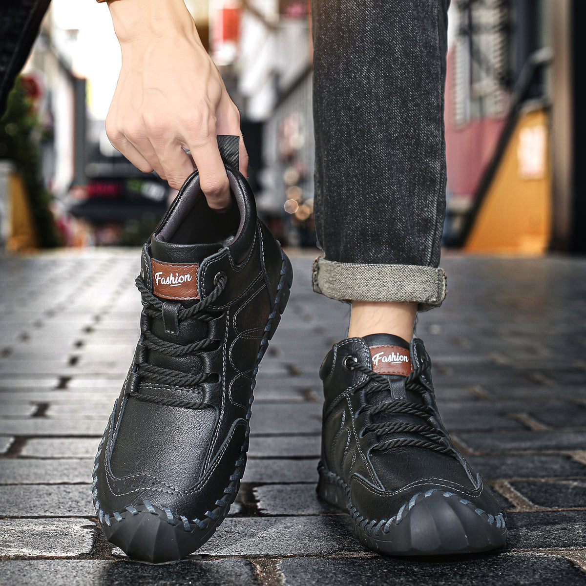 🔥Letzter Tag Verkauf🐂 Freizeitschuhe für Herren aus australischem Kalbsleder👞Handgenäht für einfaches An- und Ausziehen✅ Fußgewölbeunterstützung zur Schmerzlinderung