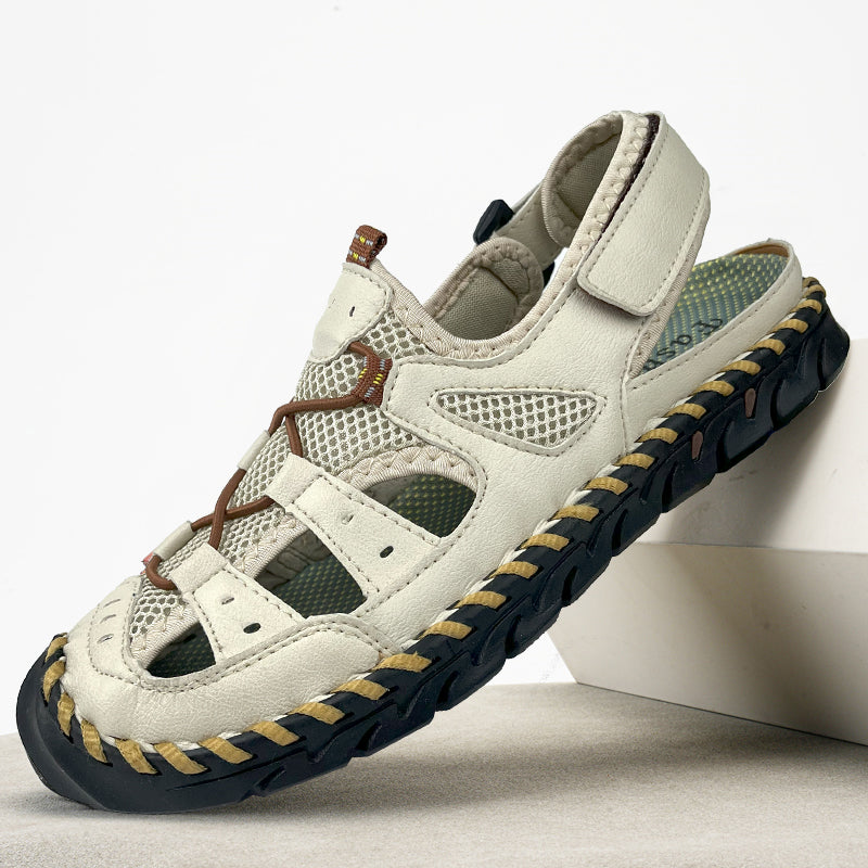 🔥Letzter Tag 70 % Rabatt🔥 Lässige, bequeme Ledersandalen für Herren, bequeme orthopädische Wanderschuhe 