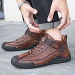 LETZTER TAG! 60% RABATT 🔥⏱️ WEIHNACHTSANGEBOT ⏱️🔥 Herrenhandgenähte Rutschfeste Leder-Casual-Stiefel | Stylische & Casuelle Herrenschuhe