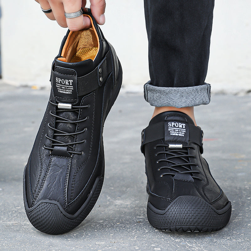 LETZTER TAG! 60% RABATT 🔥⏱️ WEIHNACHTSANGEBOT ⏱️🔥 Herrenhandgenähte Rutschfeste Leder-Casual-Stiefel | Stylische & Casuelle Herrenschuhe