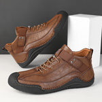 LETZTER TAG! 60% RABATT 🔥⏱️ WEIHNACHTSANGEBOT ⏱️🔥 Herrenhandgenähte Rutschfeste Leder-Casual-Stiefel | Stylische & Casuelle Herrenschuhe