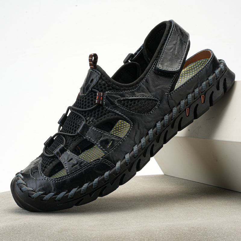 🔥Letzter Tag 70 % Rabatt🔥 Lässige, bequeme Ledersandalen für Herren, bequeme orthopädische Wanderschuhe 