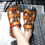 🔥On This Week Sale 70% OFF🔥Mens Casual Comfy Leather Slip On Sandals, Comfy Orthopedic Walking Shoes